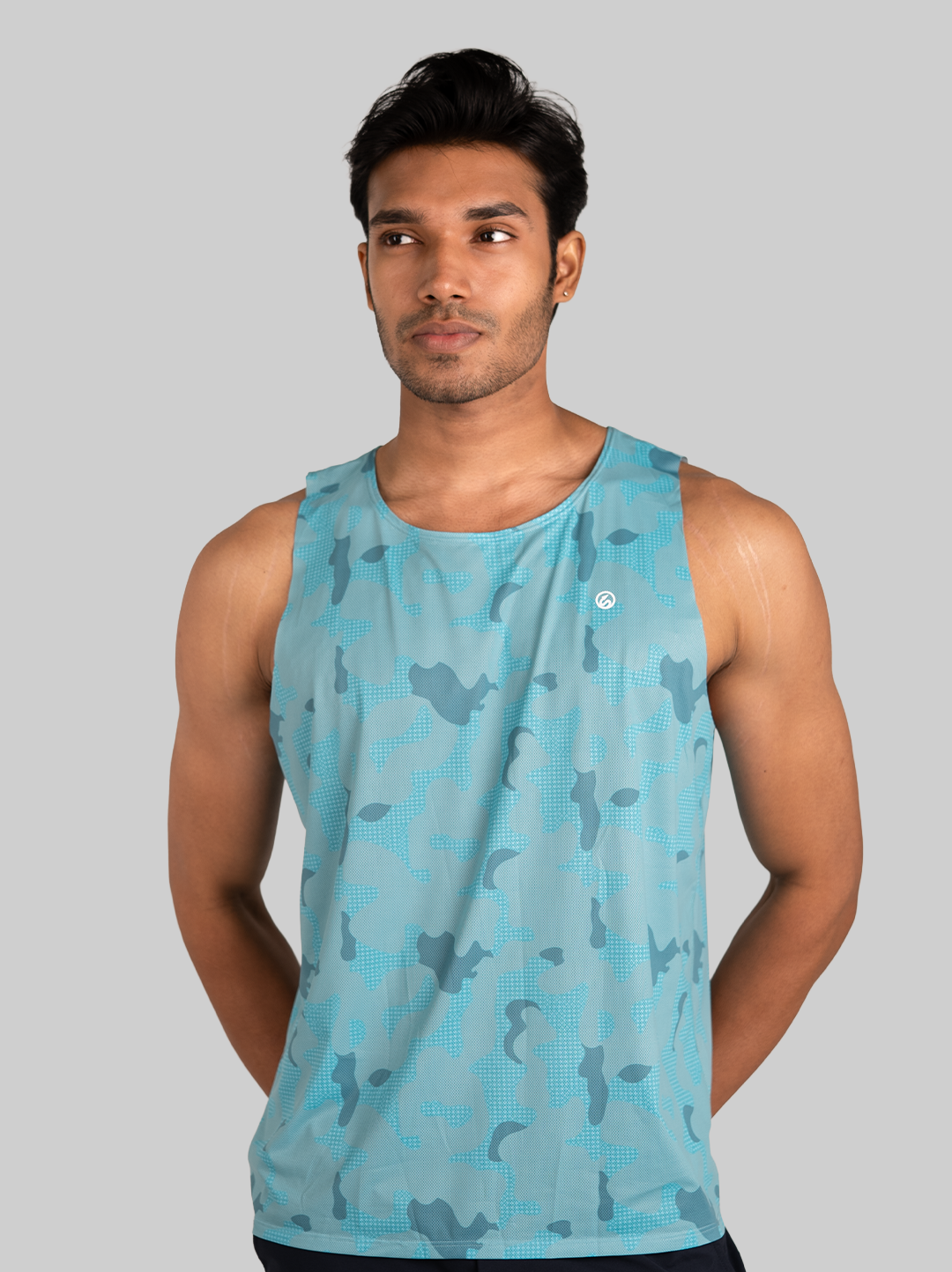 Mosaic Run Tank (Sky Blue)