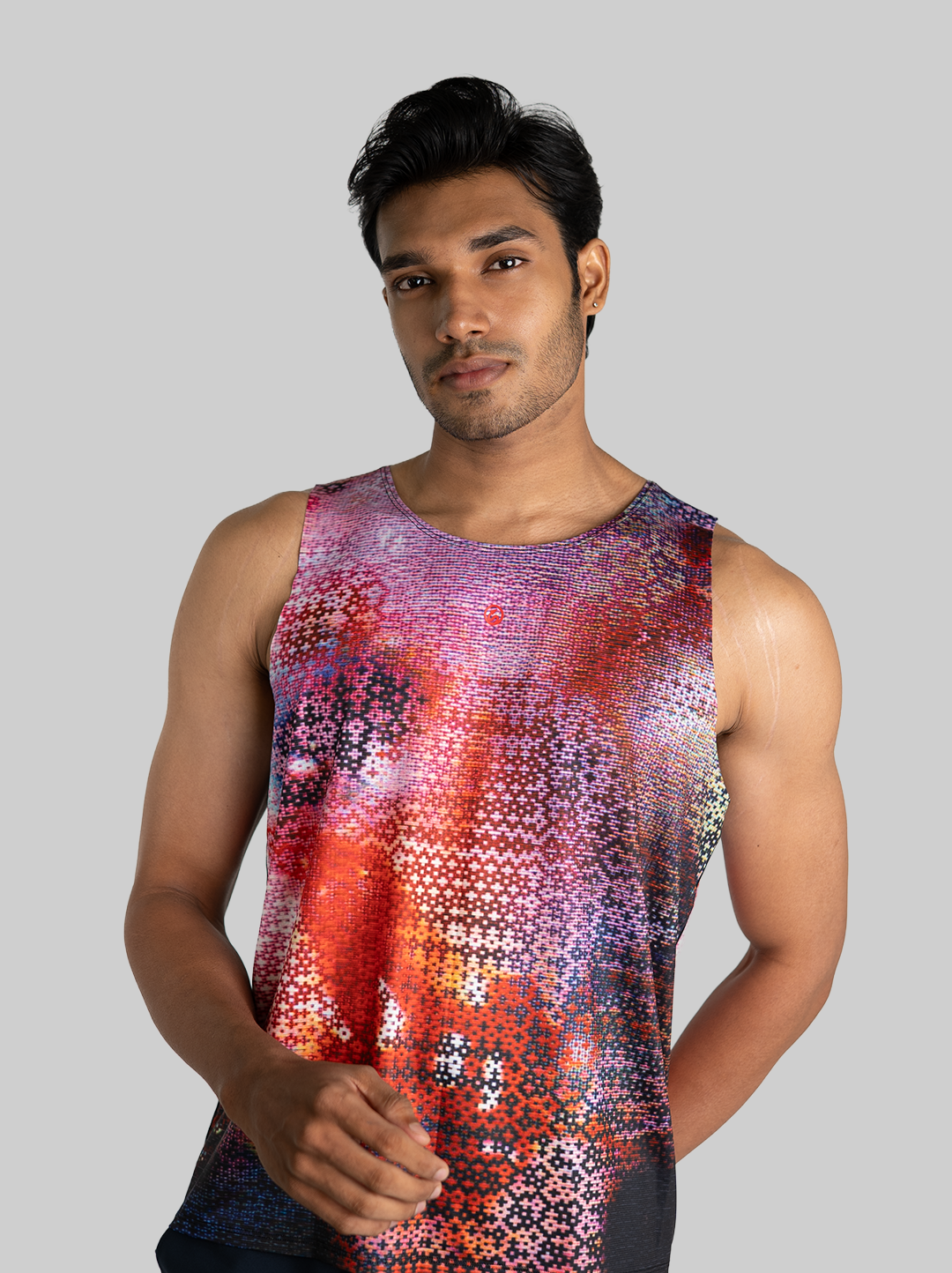 Mosaic Run Tank ( Red )