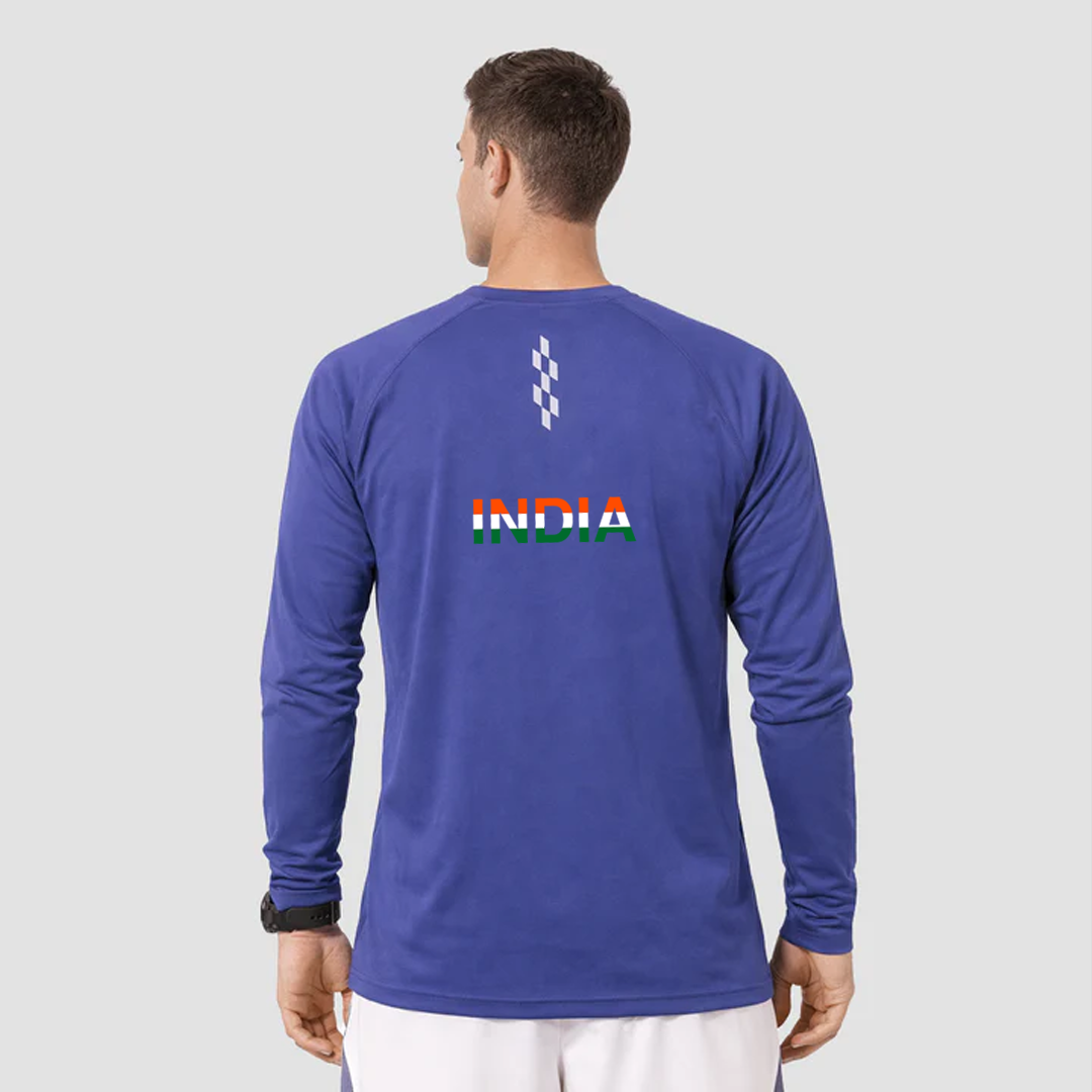 Long Sleeves Running Tee - India (Blue)
