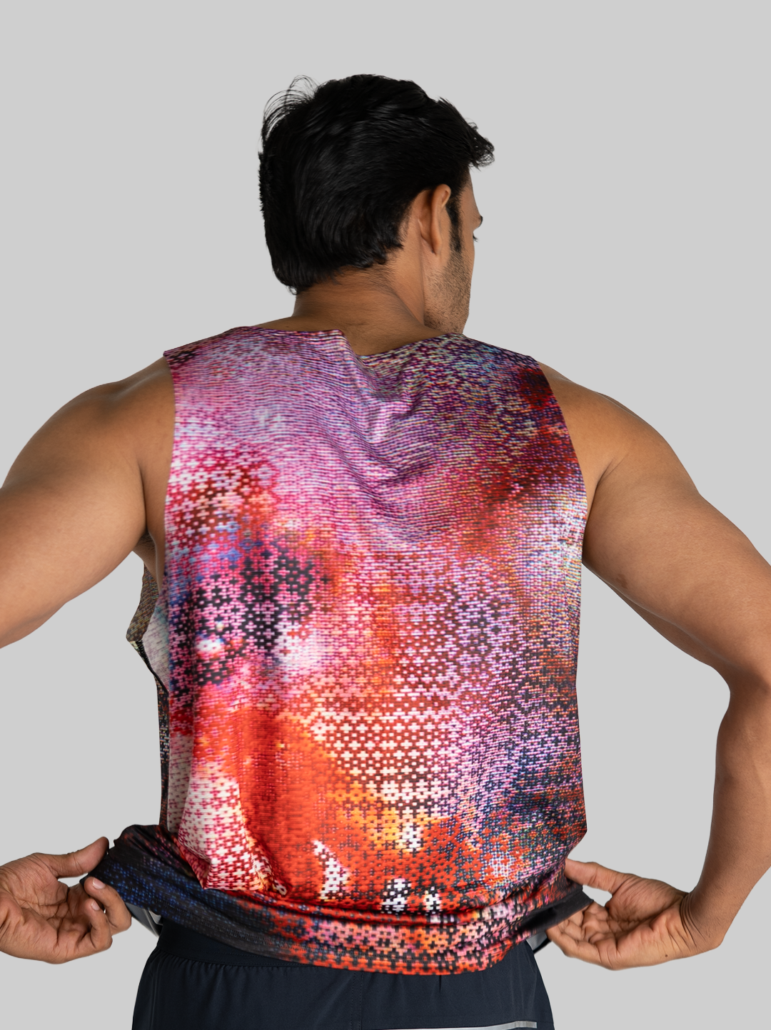 Mosaic Run Tank ( Red )