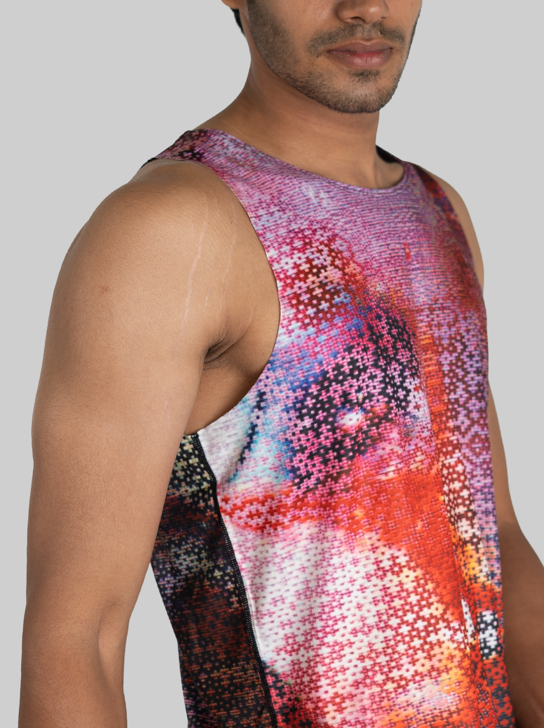 Mosaic Run Tank ( Red )