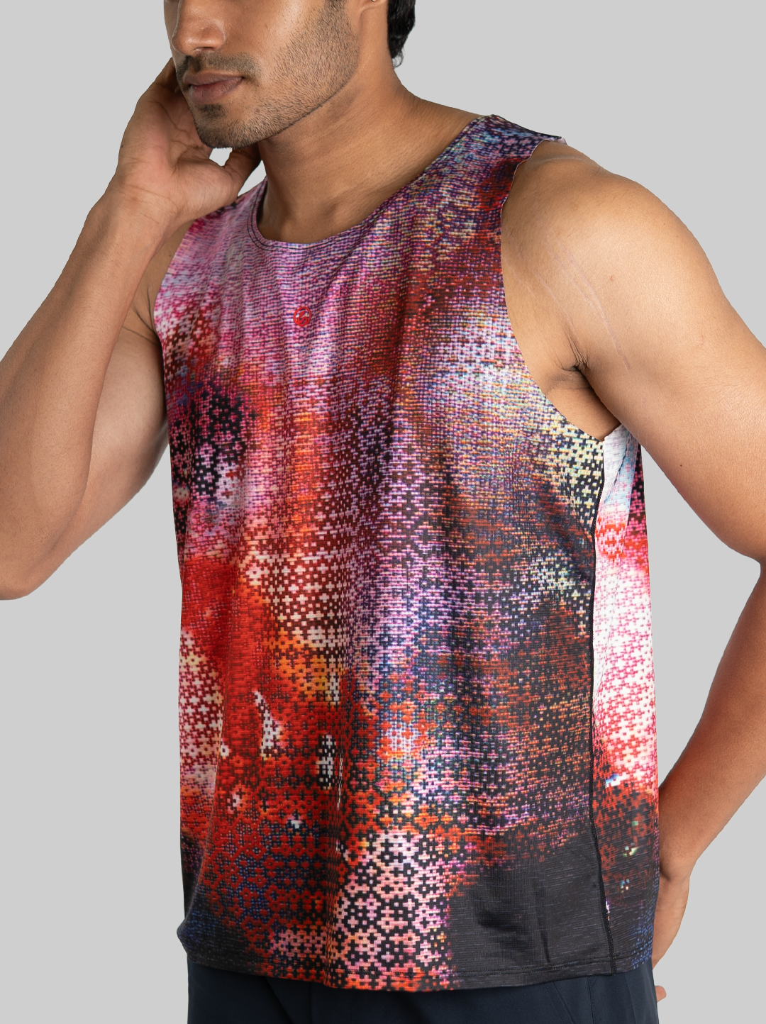 Mosaic Run Tank ( Red )