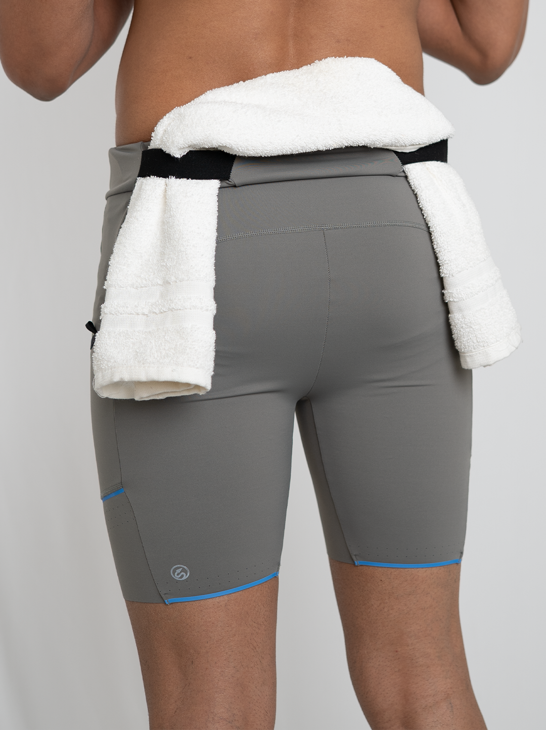 Pace Setter Run 4 Pockets Tights  7" (Grey)