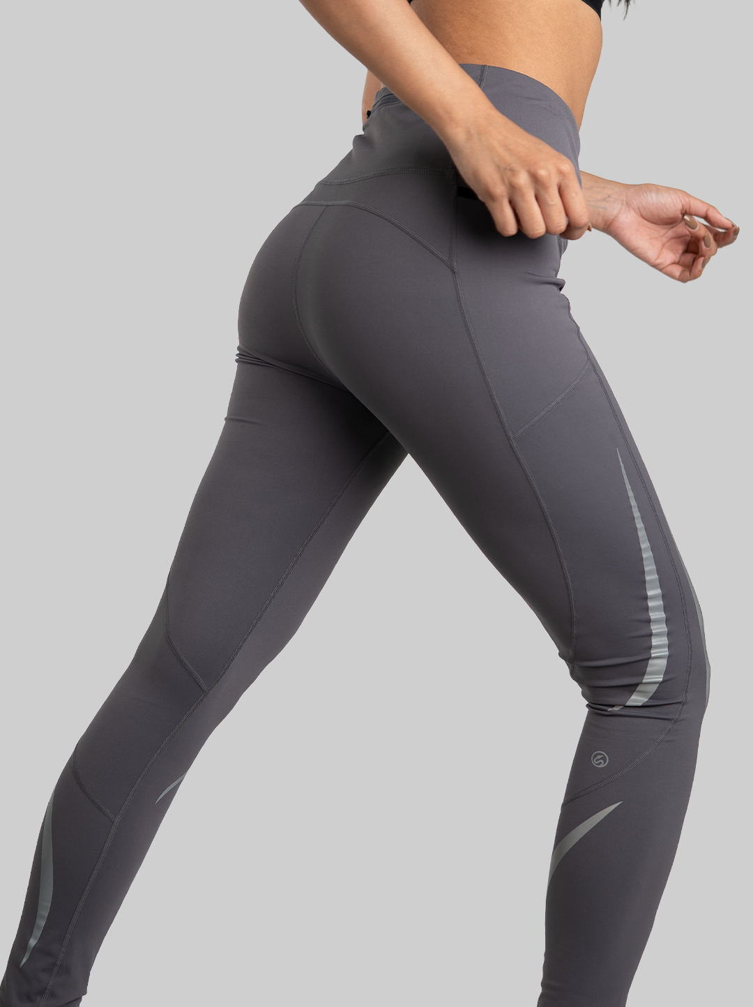 Distance Running 3 Pockets Leggings (GREY)
