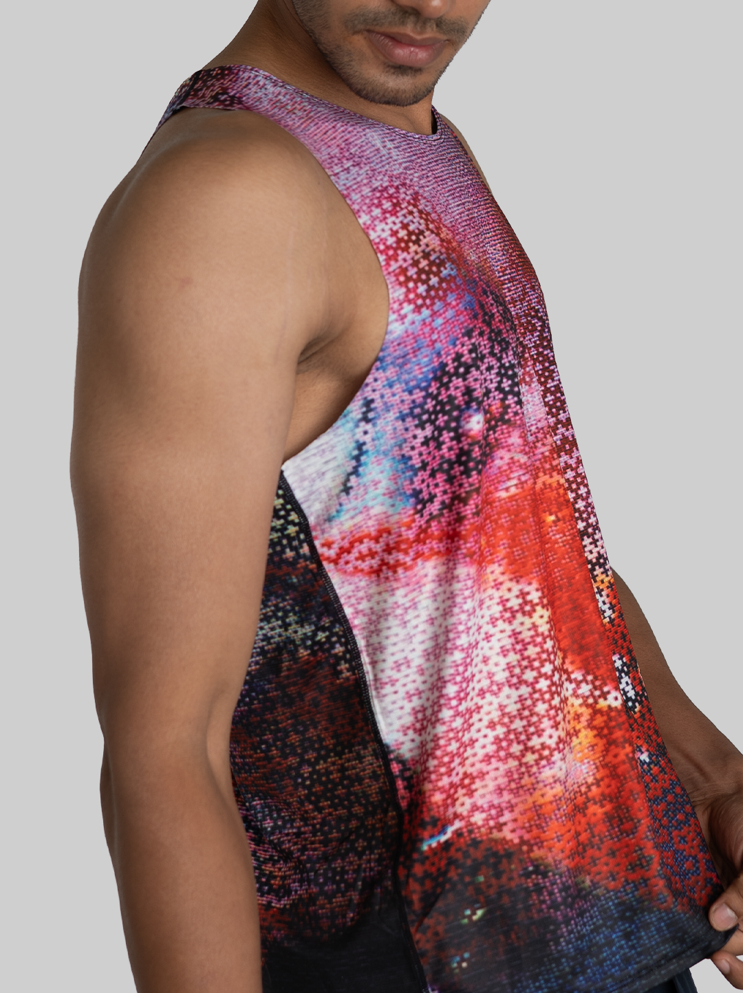 Mosaic Run Tank ( Red )