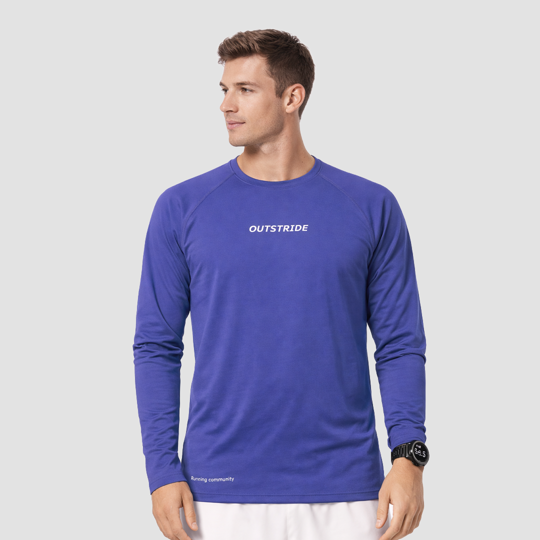 Long Sleeves Running Tee (Purple Blue)