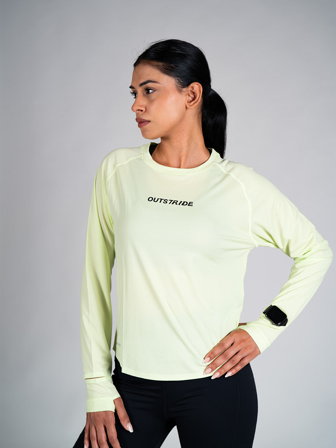 Long Sleeves Running Tee ( Pastel Green )
