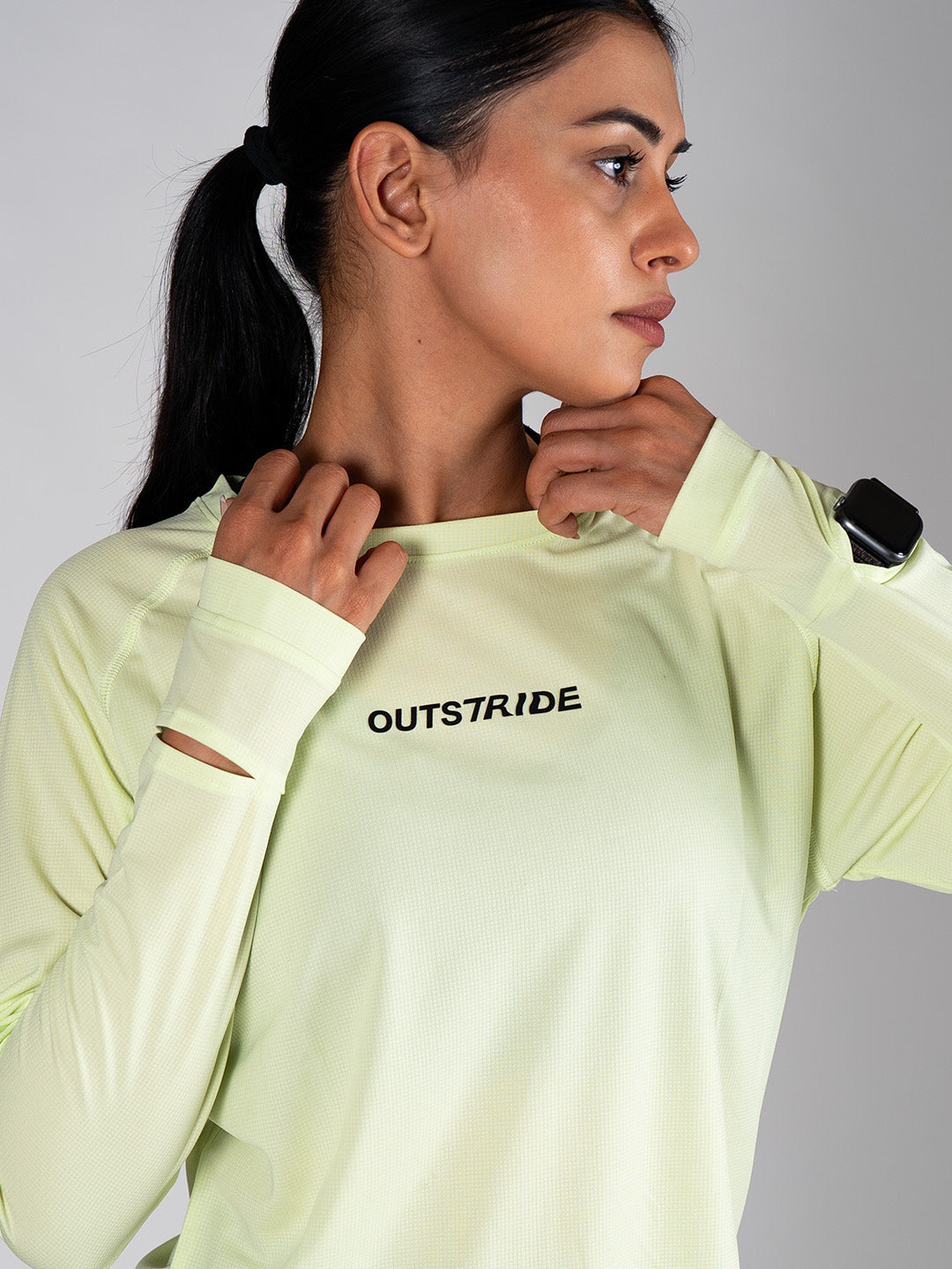 Long Sleeves Running Tee ( Pastel Green )