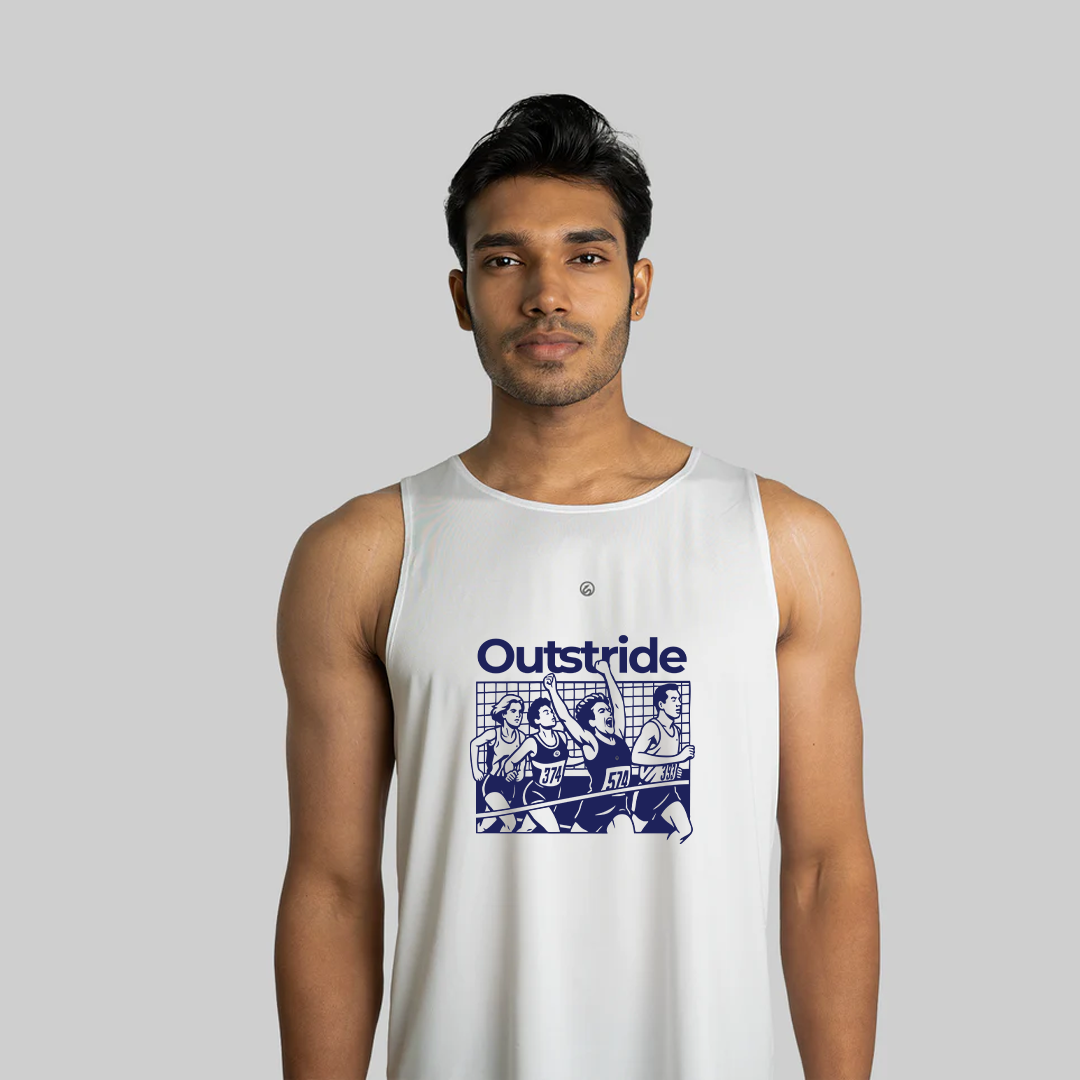 Flex Fit Run Tank ( White-Graphics )