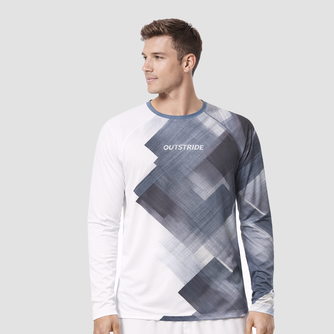 Long Sleeves Running Tee (Half and Half)