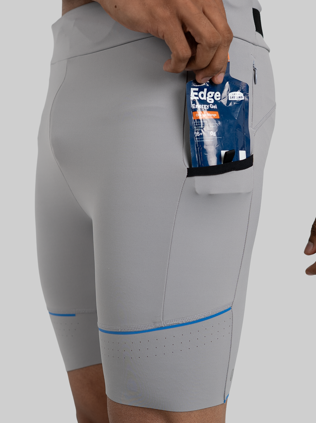 Pace Setter Run 4 Pockets Tights  7" (Silver)