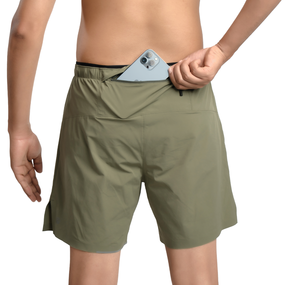Bare Motion Shorts - 4 Pockets (Olive Green)