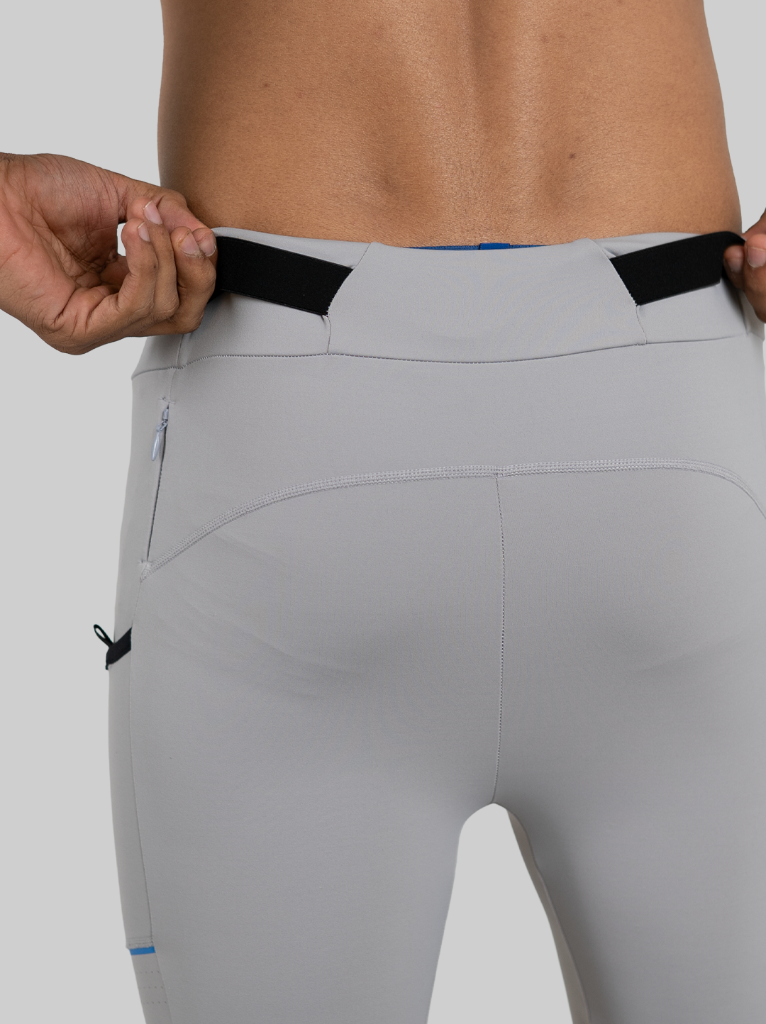 Pace Setter Run 4 Pockets Tights  7" (Silver)