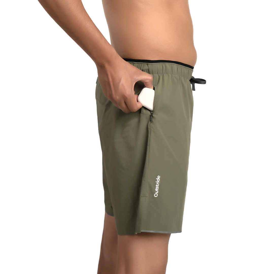 Bare Motion Shorts - 4 Pockets (Olive Green)