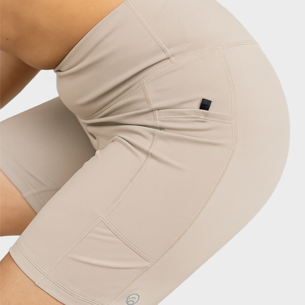 5 Pockets Marathon Running Tights (Off White)