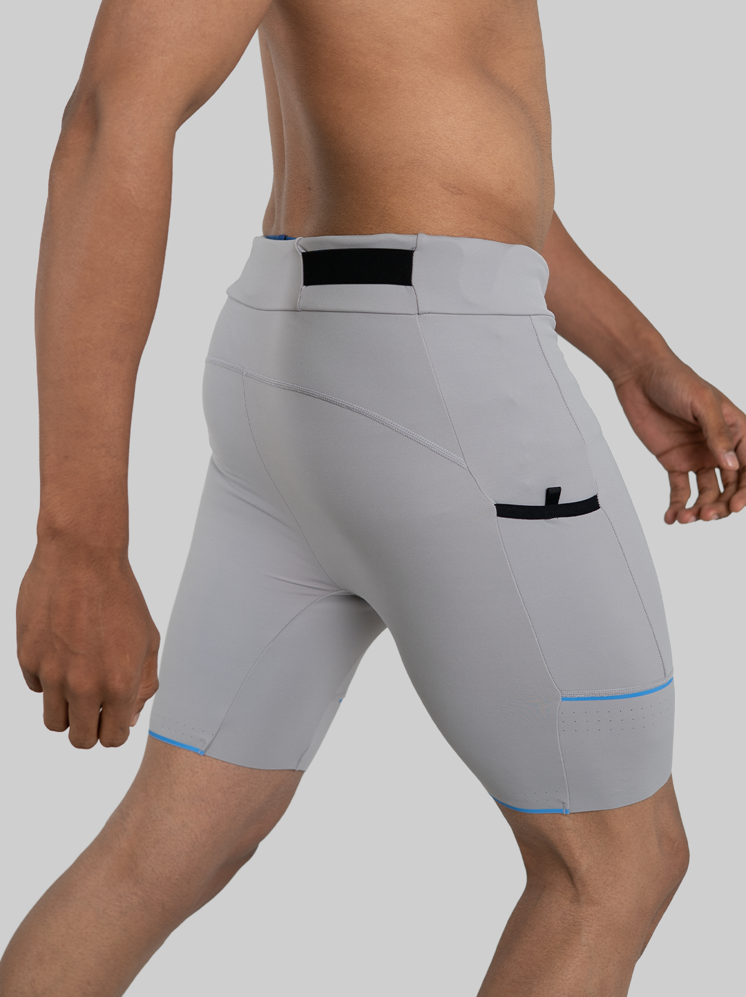 Pace Setter Run 4 Pockets Tights  7" (Silver)