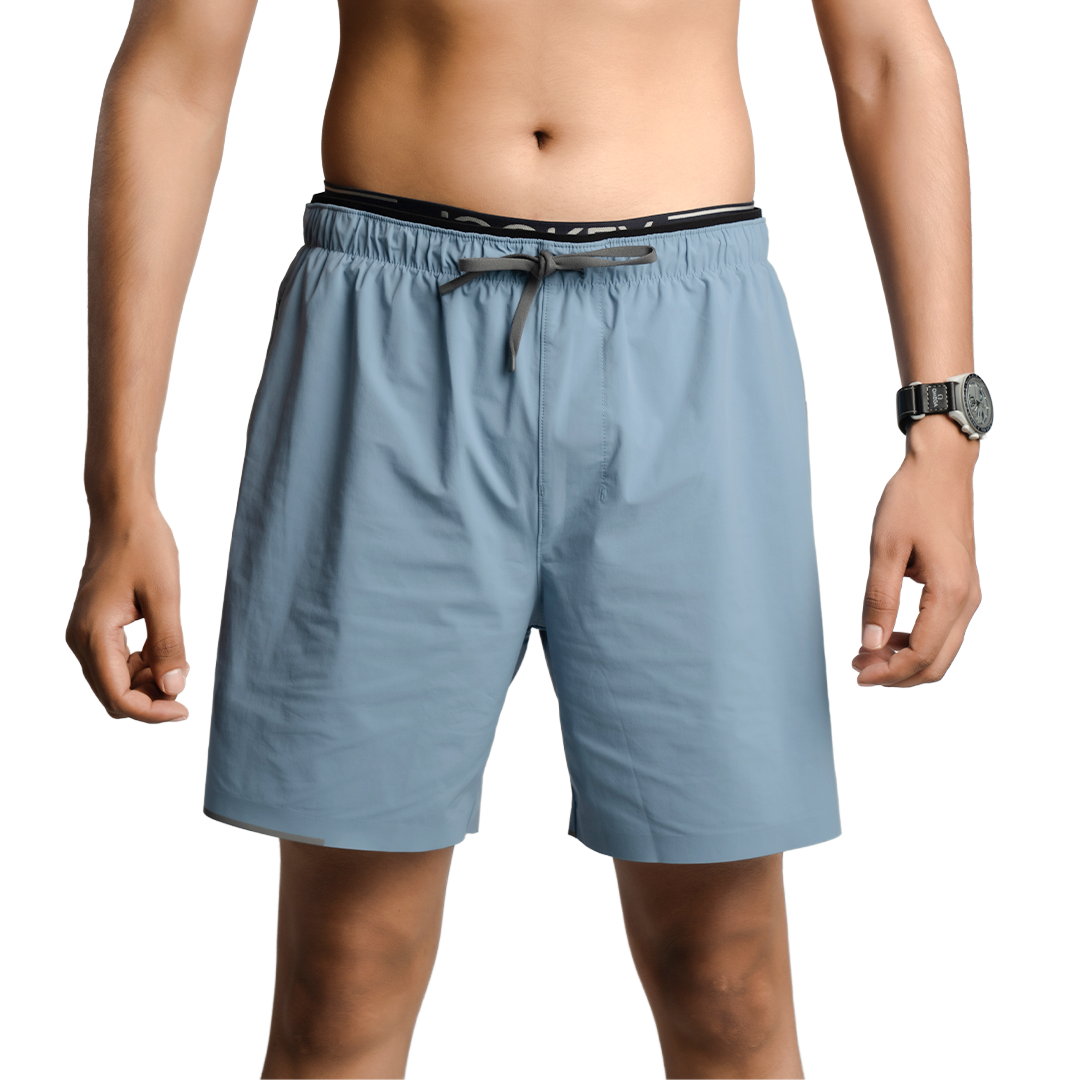 Bare Motion Shorts - 4 Pockets  (Stone Blue)