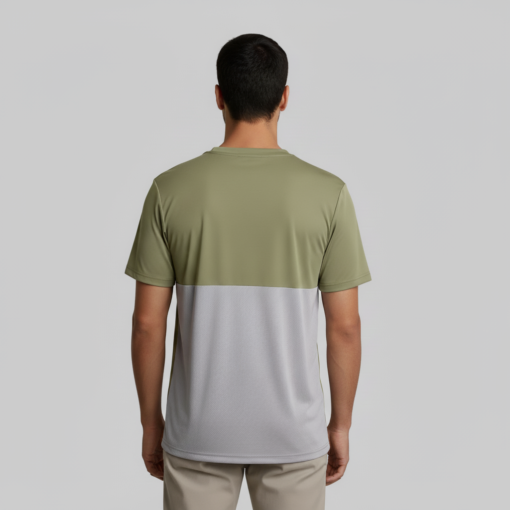 Relaxed Training Tee (Olive/ Grey)