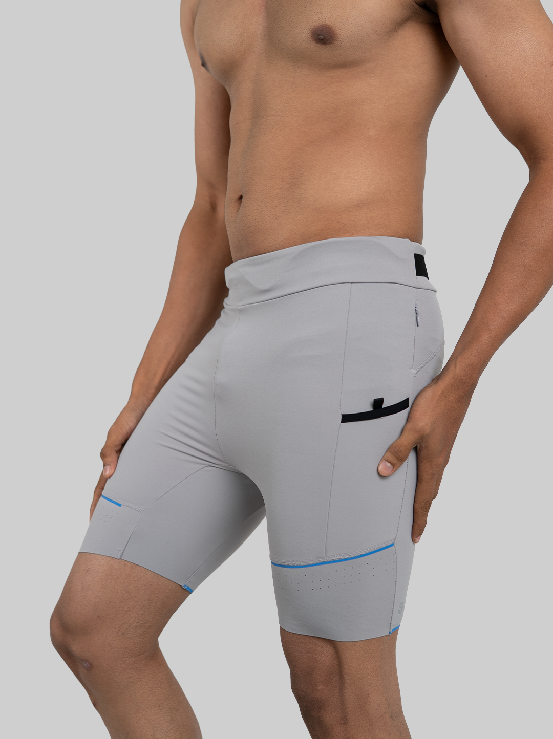 Pace Setter Run 4 Pockets Tights  7" (Silver)
