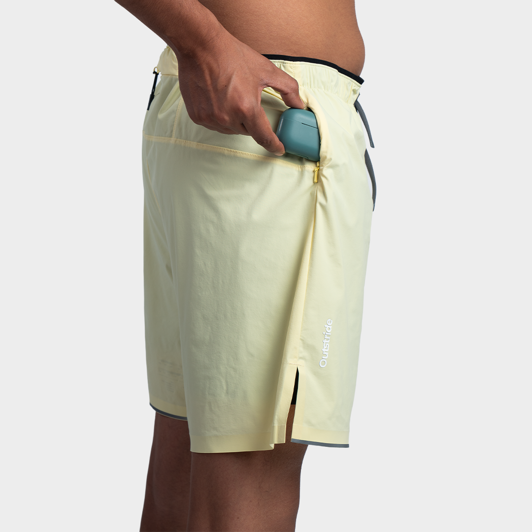 Bare Motion Shorts - 4 Pockets (Lemon Yellow)