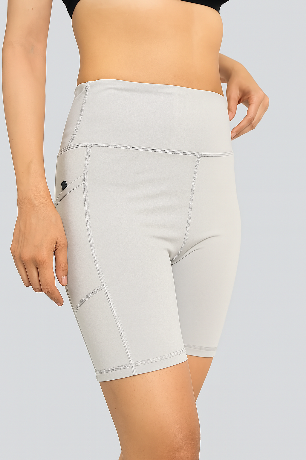 5 Pockets Marathon Running Tights (Off White)