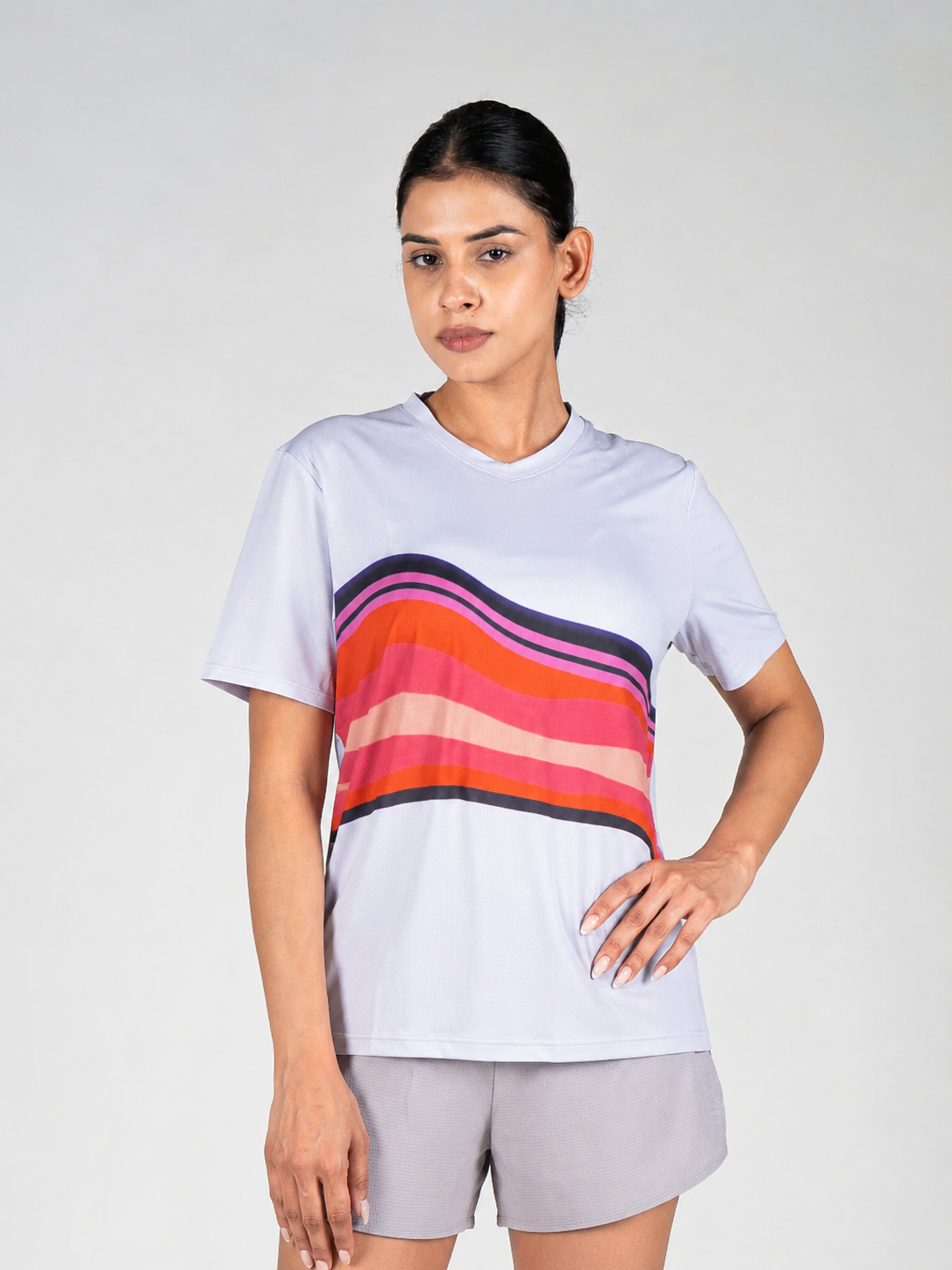 Distance Running Tee (Pink-Orange)
