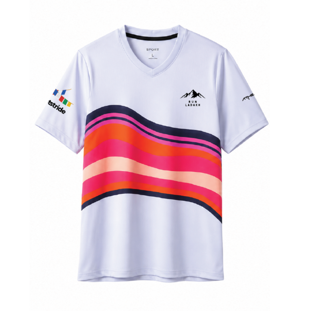 Ladakh Distance Running Tee (Pink-Orange)