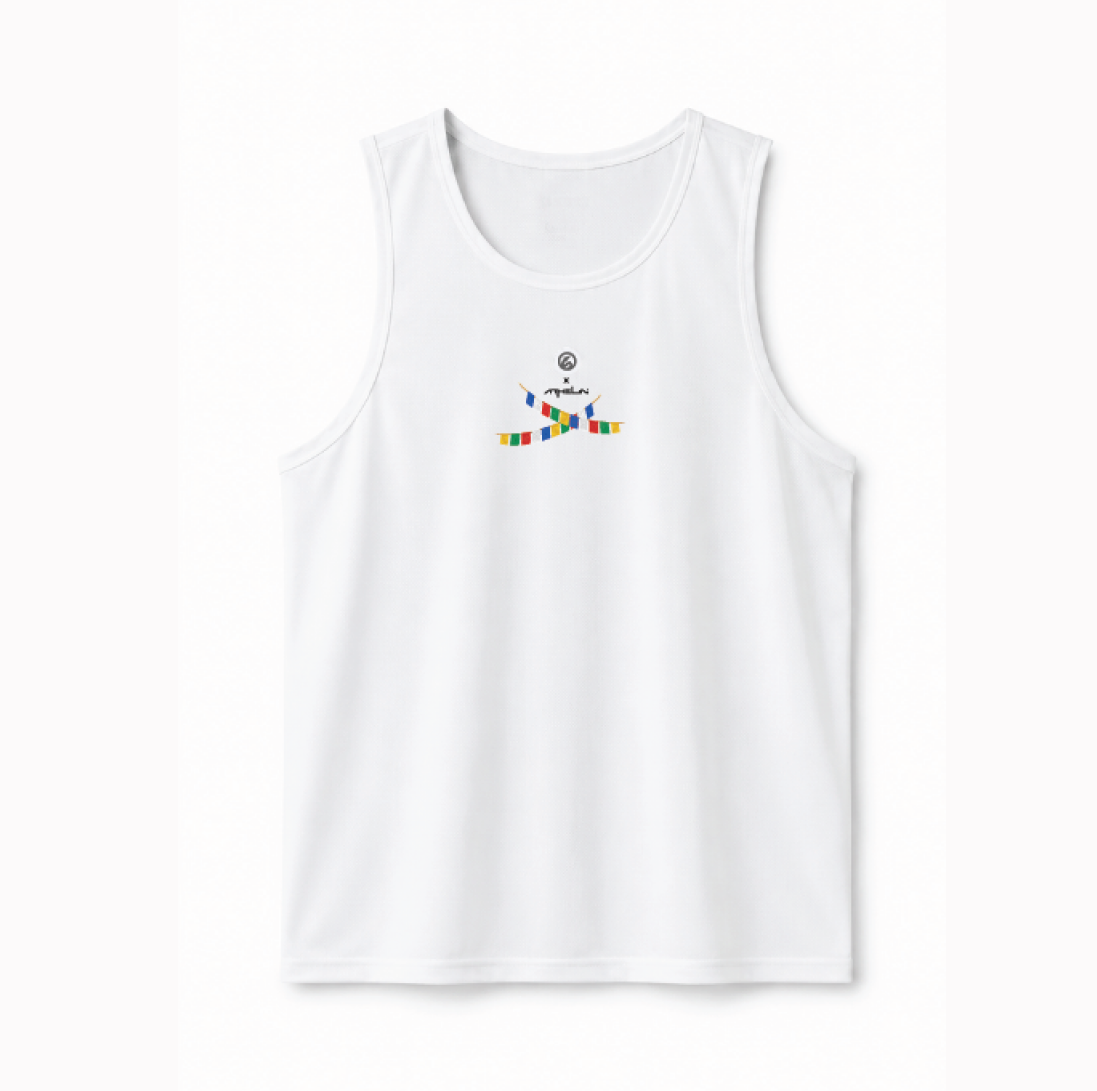 Ladakh Flex Fit Run Tank ( White )