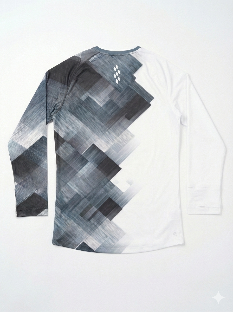 Long Sleeves Running Tee (Half and Half)